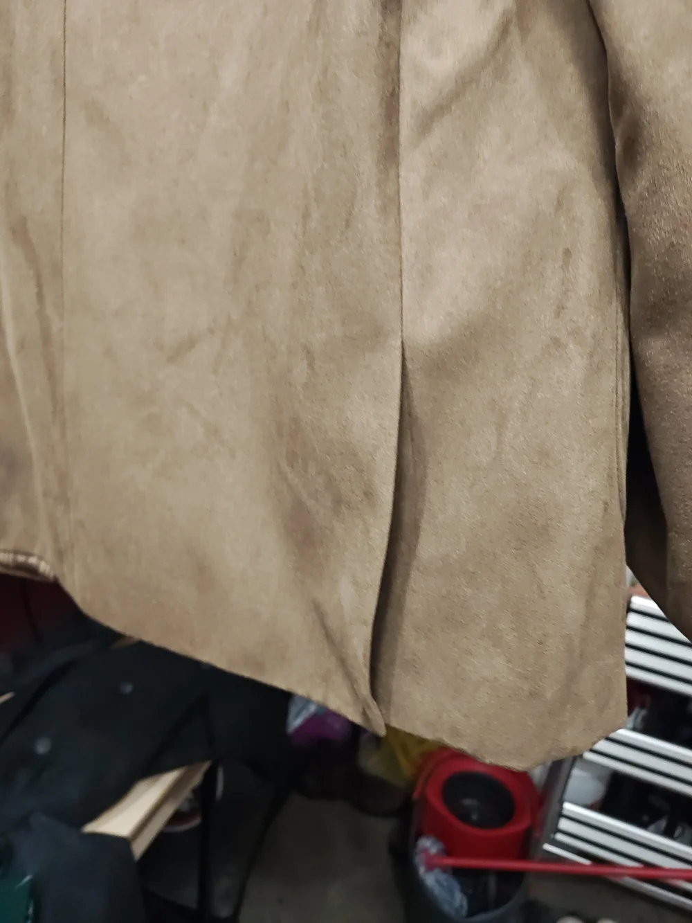 Men's Tan Suede-Style Blazer Sport Coat
